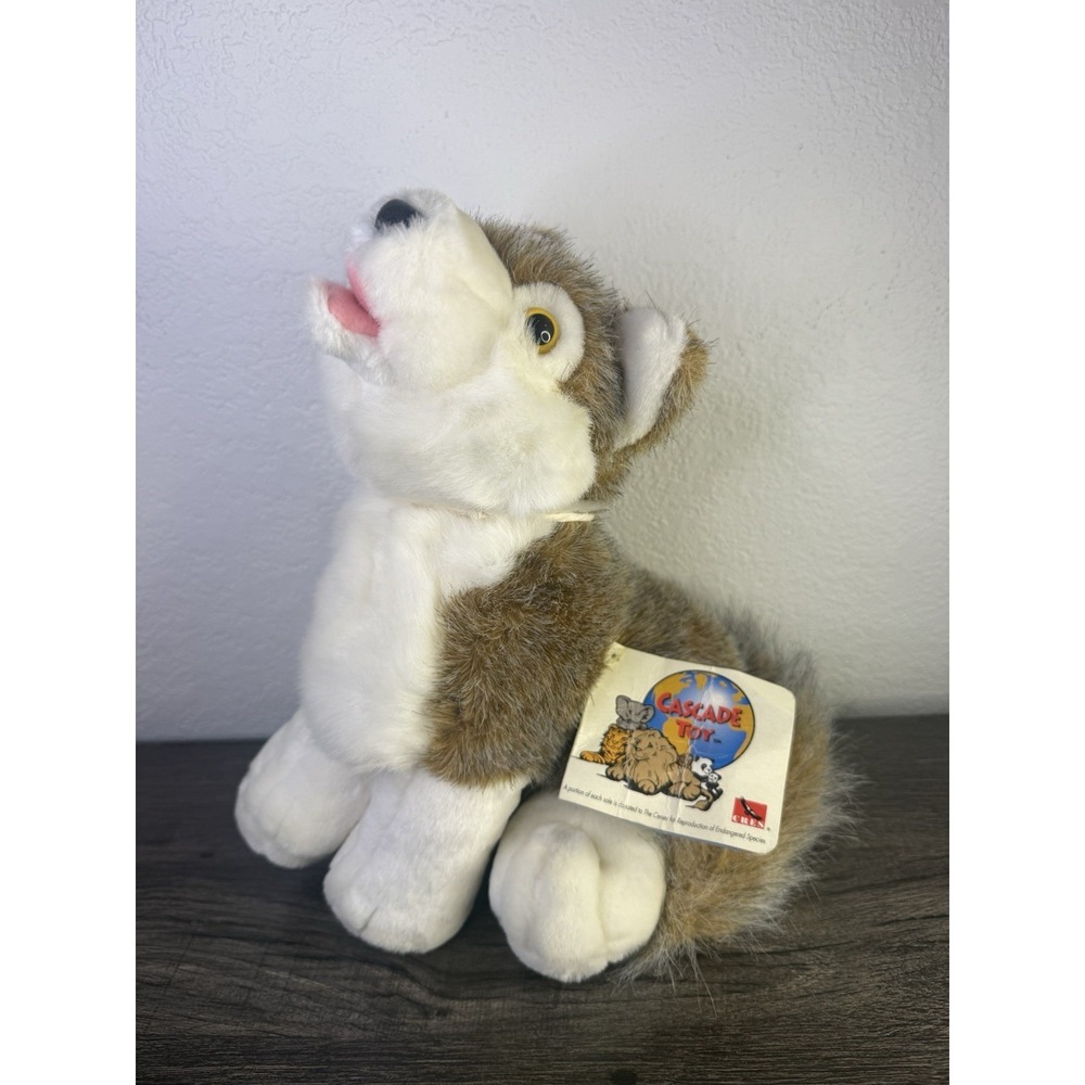 Cascade Toy Wolf Plush Howling Timber Cub Brown/Gray/White 11" Stuffed Animal